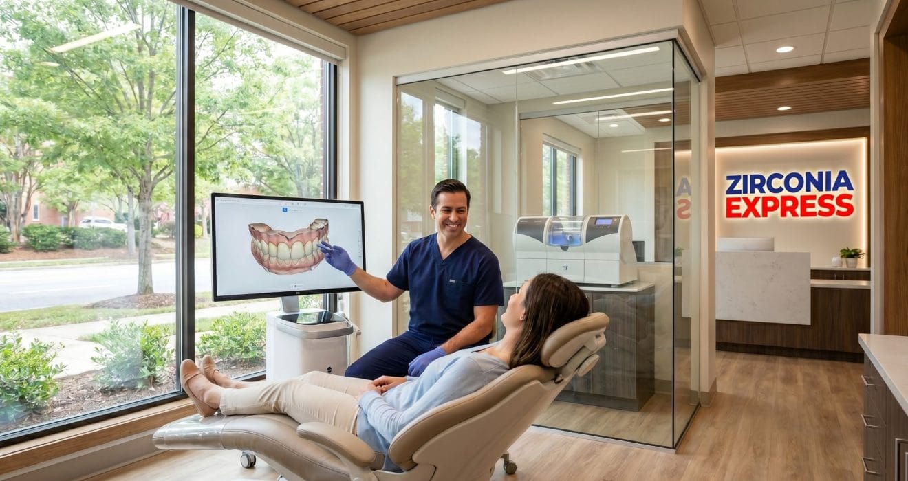 Dental Layered Zirconia Crown