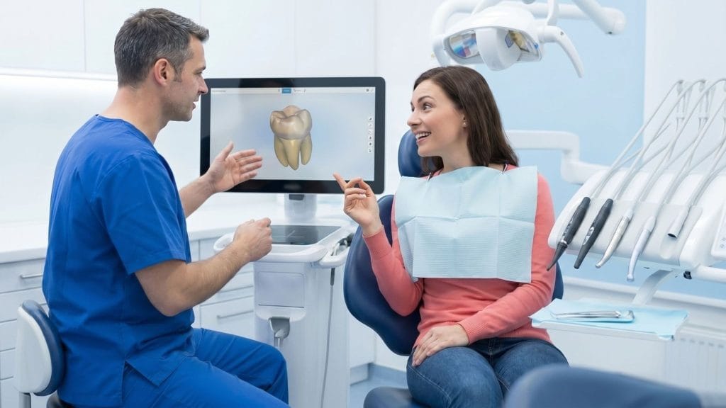 Dental Layered Zirconia Crown