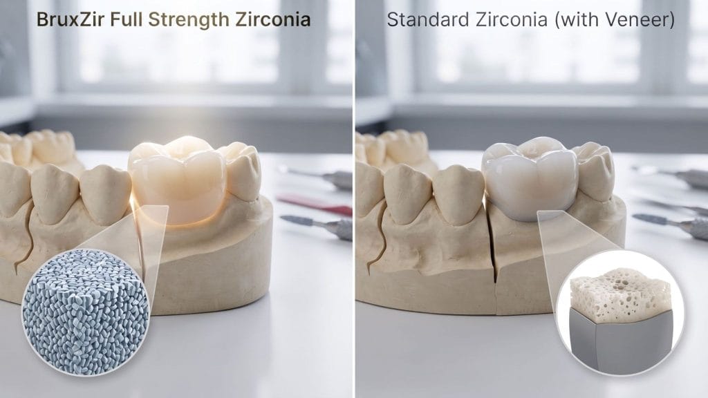 Bruxzir implant crown